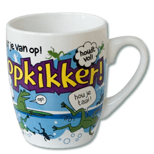 Cartoon Mok- Opkikkertje