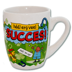 Cartoon Mok- Veel succes