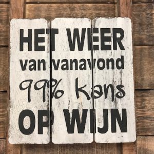 Tekstbord antique : het weer van vanavond