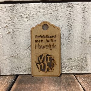 label gefeliciteerd met jullie huwelijk