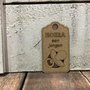 label hoera een jongen