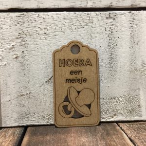 label hoera een meisje
