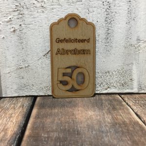 label gefeliciteerd abraham