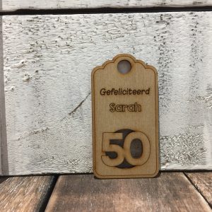 label gefeliciteerd sarah