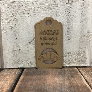 label hoera rijbewijs gehaald
