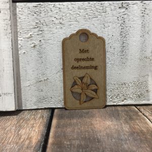 label met oprechte deelneming