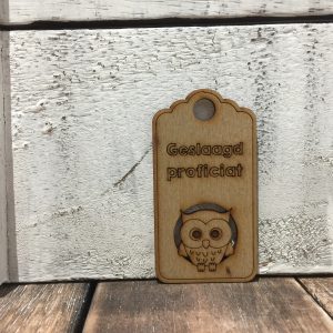 label geslaagd proficiat