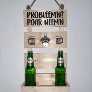 Bieropener met flesjeshouder