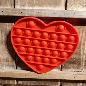 Pop it fidget toy- Hart rood